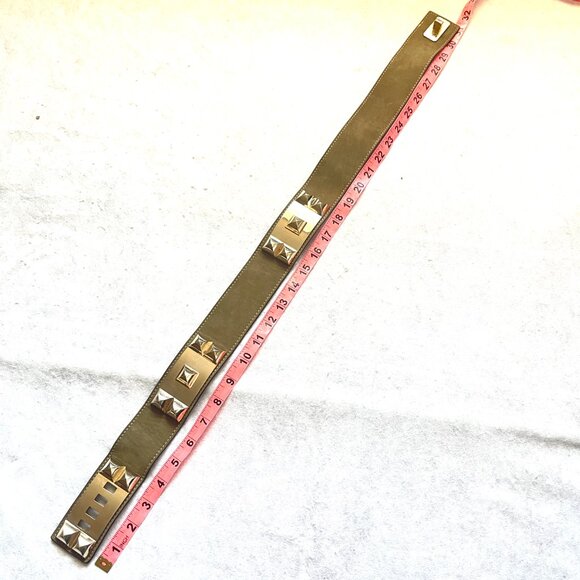 Badge Vintage Leather Studded Suede Leather made in Italy Belt M